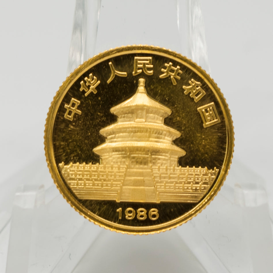 1/10 oz. Gold Chinese Panda 1986